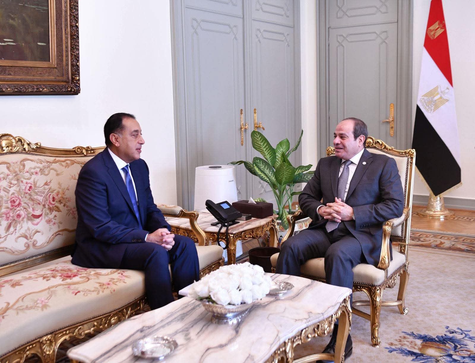 مدبولي يطلع السيسي على نتائج  زيارته لأمريكا 