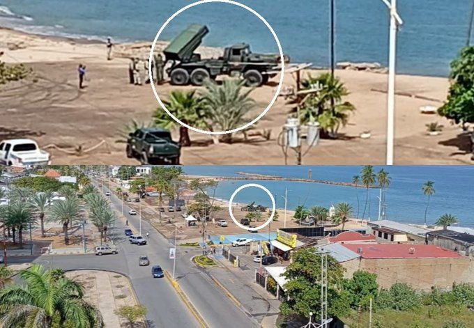 فنزويلا تنشر راجمات صواريخ على الشواطئ استعداداً لغزو أمريكى محتمل.