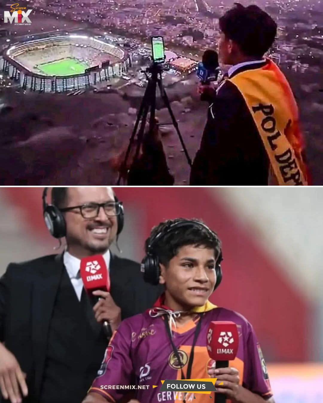 طفل بيروفي يحقق حلمه في التعليق الرياضي في سن 15 