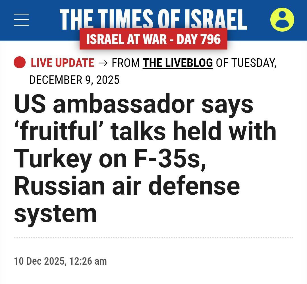 السفير الأمريكي لدى تركيا : لن نسمح لأنقرة بالجمع ببن طائرات F35 وS_400 الروسية 