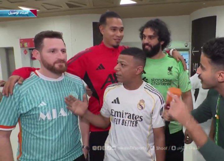 شبيه مبابي وشبيه فان دايك وشبيه ميسي واليسون في لوسيل