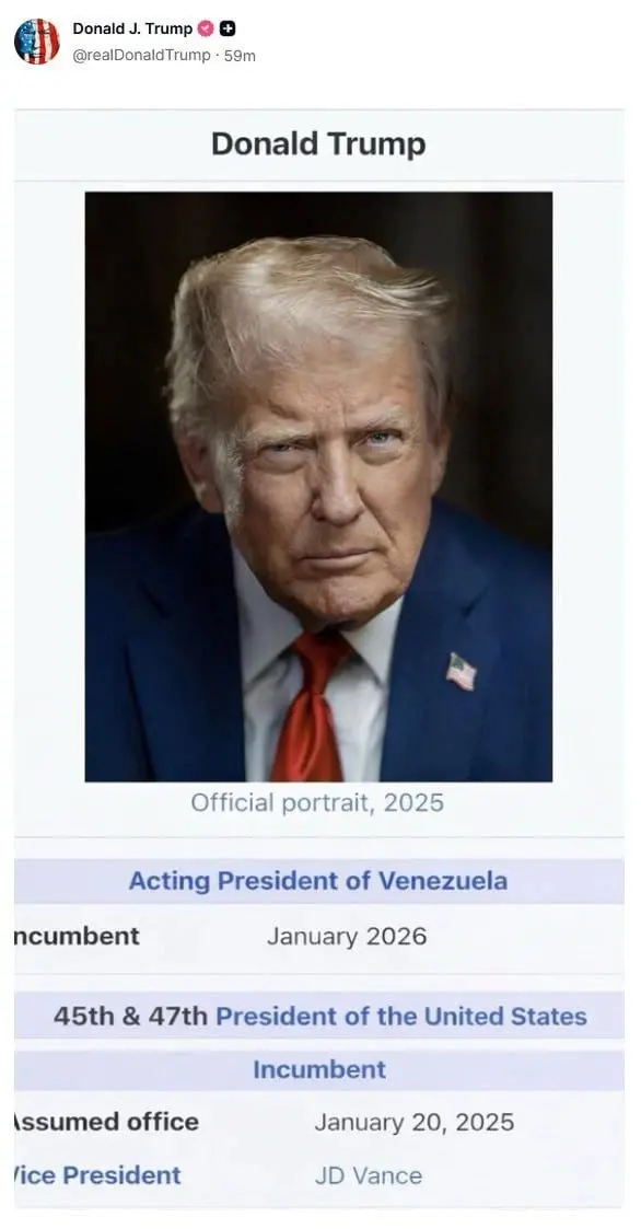 ترامب يعلن نفسه حاكما مؤقتا لفنزويلا وكاراكاس تجدد علاقتها مع كوبا 