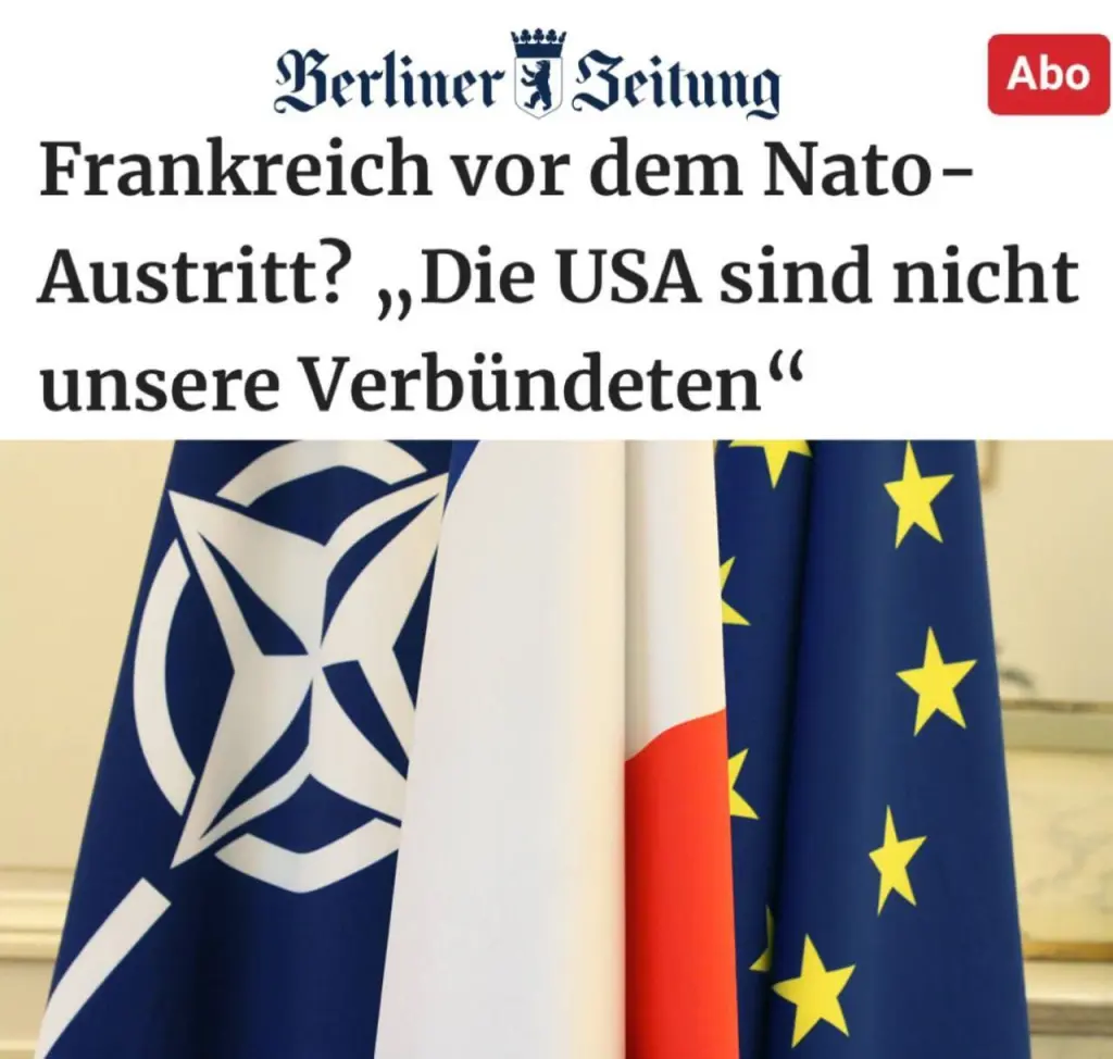  فرنسا تُهدد بالانسحاب من حلف شمال الأطلسي (الناتو) بسب السياسة الأمريكية 