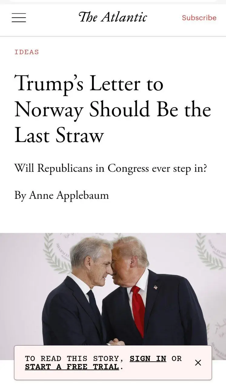 ترامب يعاقب النرويج بغزو جرينلاند  بسبب حرمانه من جائزة نوبل 