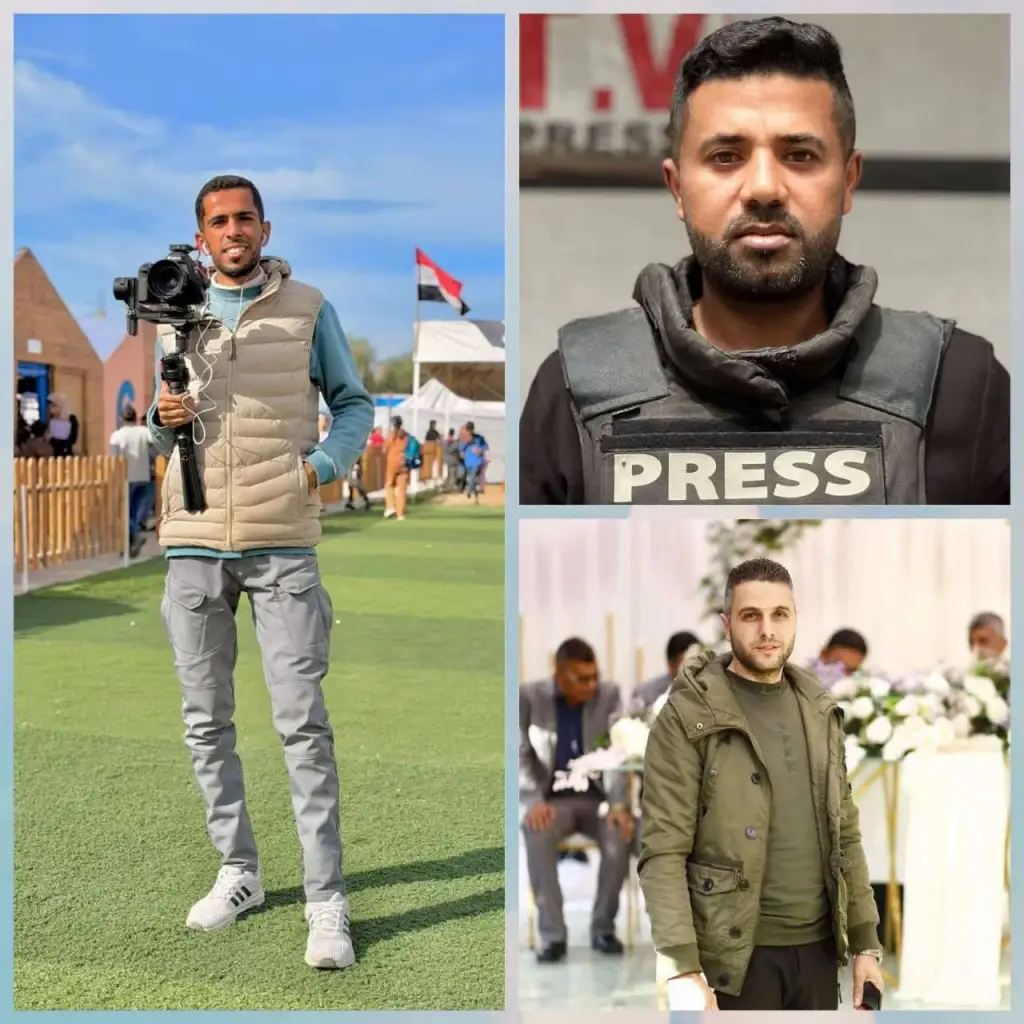 3 شهداء نتيجة استهداف الجيش الإسرائيلي مركبة للطاقم الإعلامي للجنة المصرية في محور نتساريم وسط القطاع