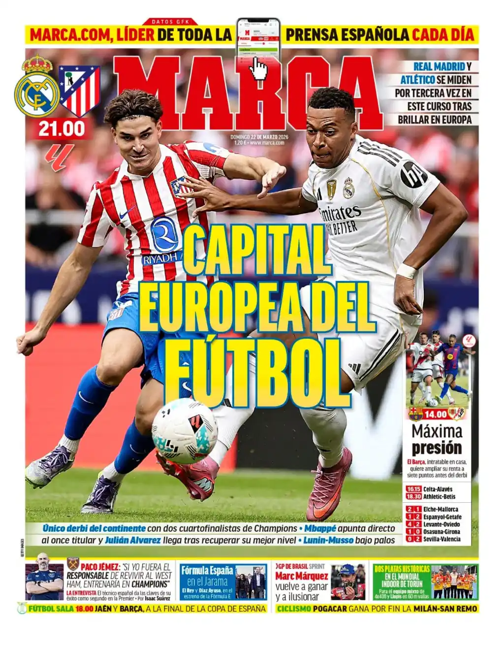 مدريد .. عاصمة كرة القدم الأوروبية 