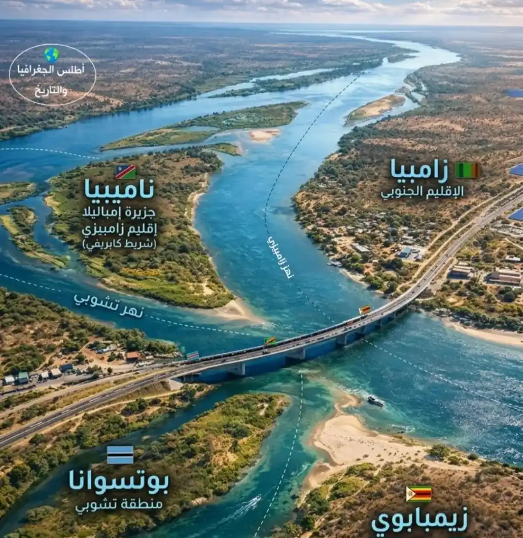 نقطة كازونجولا..    موضع التقاء حدود 4 دول افريقية 