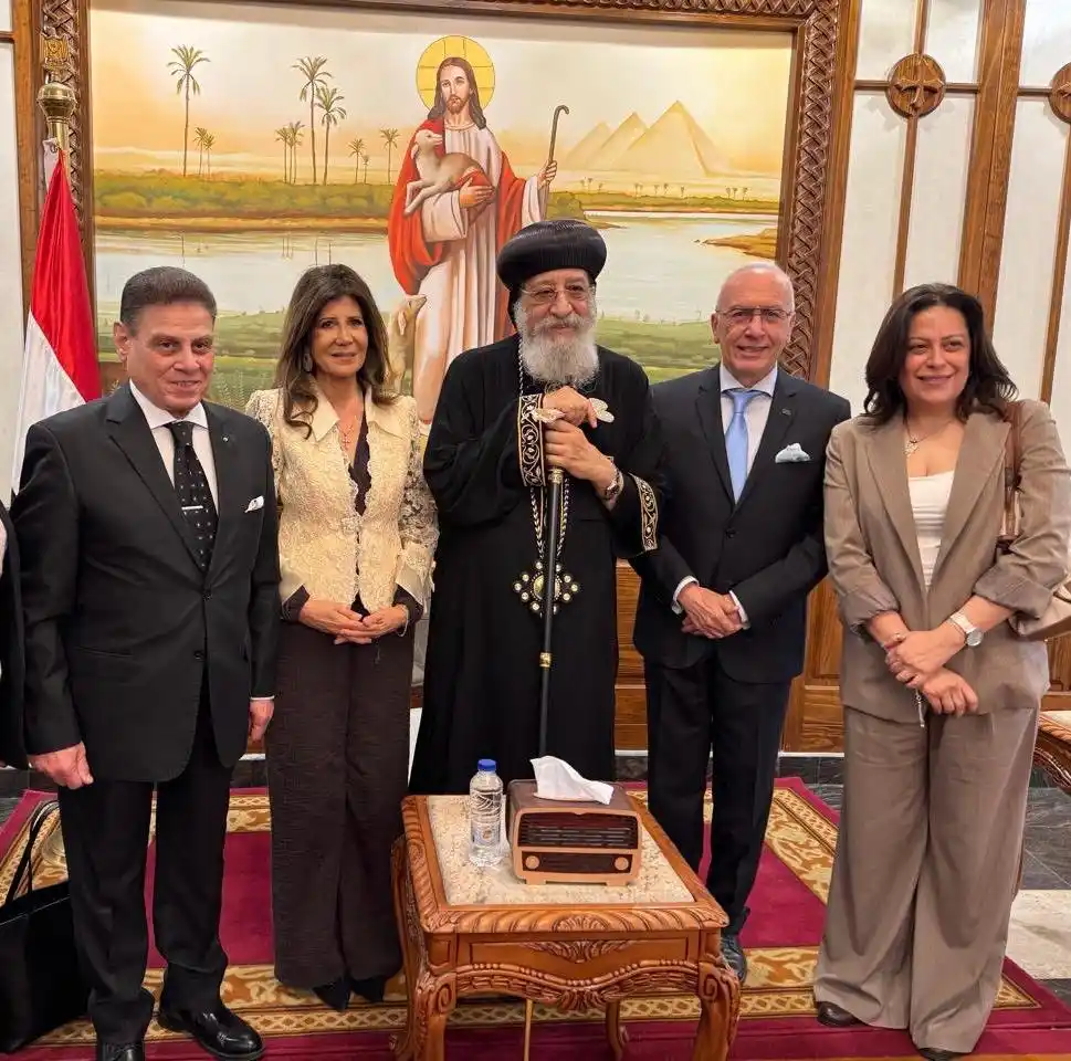 البابا تواضروس الثاني يستقبل وفد “جمعية أصدقاء المتحف القومي للحضارة ” لتهنئته بعيد القيامة