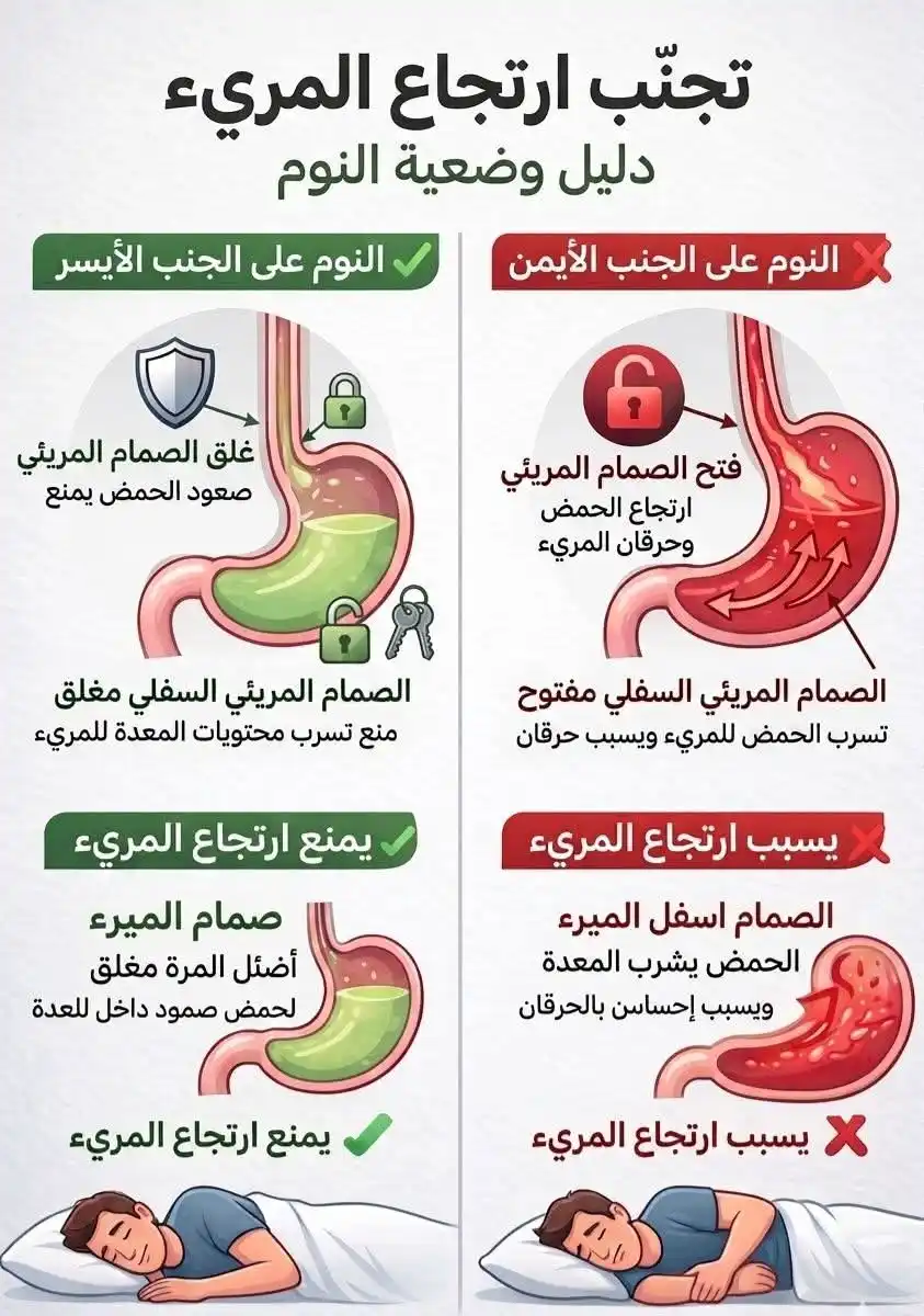 فوائد النوم على الجانب الأيسر 