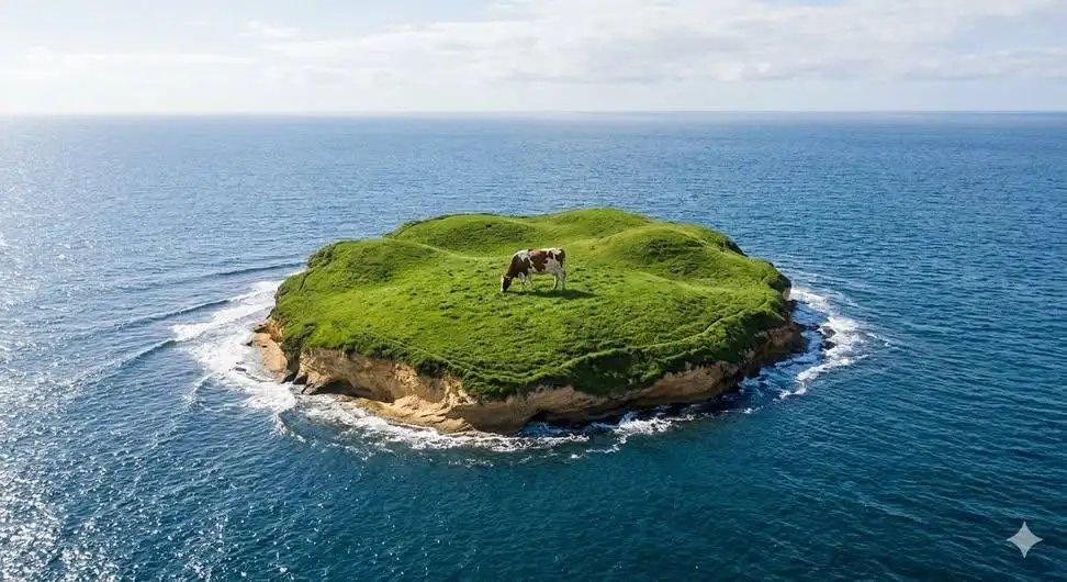 بقرة تهرب من الذبح وتلجأ إلى جزيرة معزولة والسلطات البولندية تمنحها قبلة الحياة 