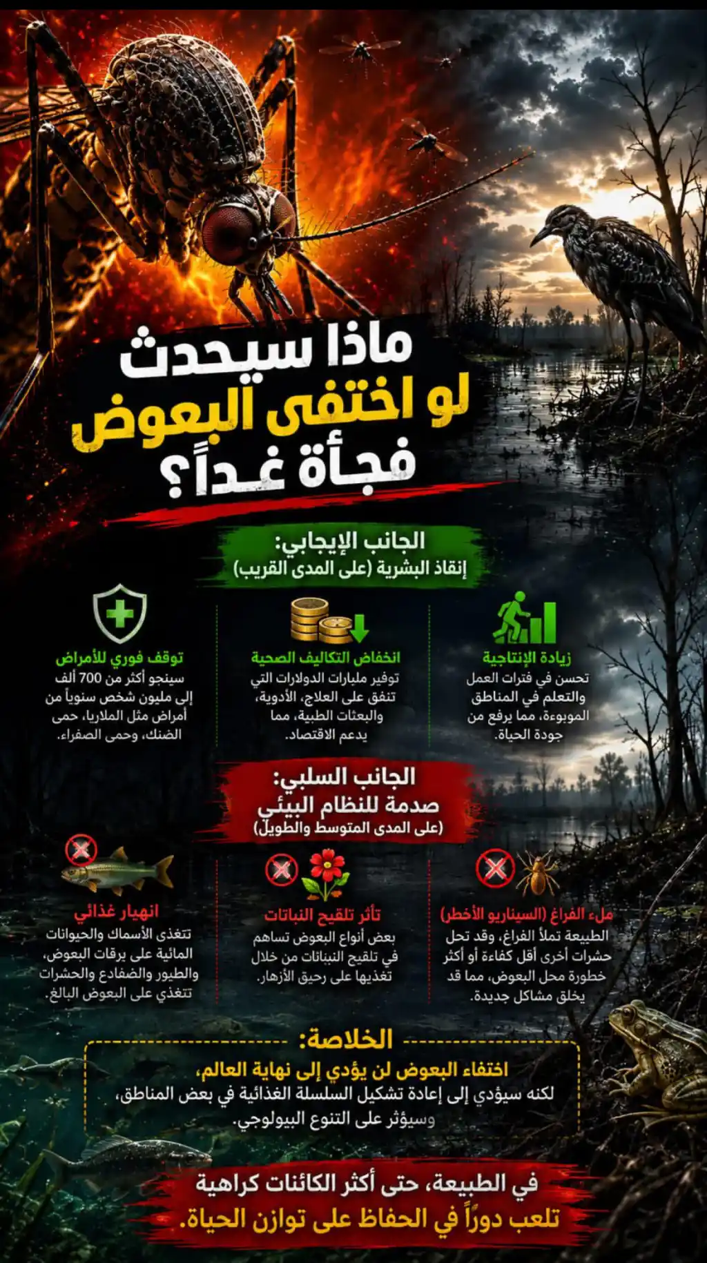 اختفاء البعوض: إنقاذ أرواح أم كارثة بيئية؟
