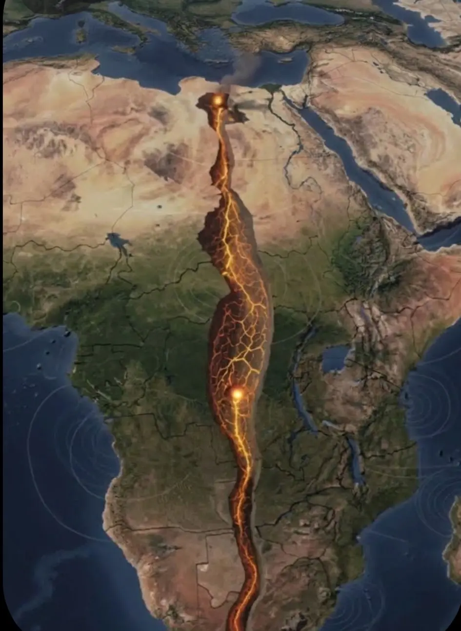 شرخ ضخم يقسم أفريقيا إلى قسمين 